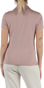 Kadın Gold İşlemeli EA7 Logolu Polo Yaka Kısa Kollu Pembe Polo Yaka T-Shirt 7W000266 AF12500-U4079