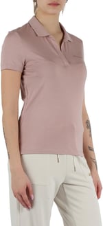 Kadın Gold İşlemeli EA7 Logolu Polo Yaka Kısa Kollu Pembe Polo Yaka T-Shirt 7W000266 AF12500-U4079