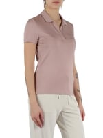 Kadın Gold İşlemeli EA7 Logolu Polo Yaka Kısa Kollu Pembe Polo Yaka T-Shirt 7W000266 AF12500-U4079