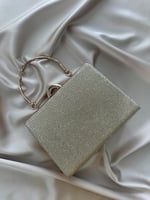 Kadın Gold Simli Abiye, Clutch Gece Çantası