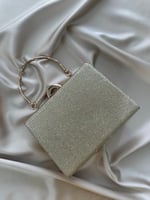 Kadın Gold Simli Abiye, Clutch Gece Çantası