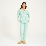 Kadın Gömlek Pantolon Pijama Takımı, %100 Pamuk, Yumuşak ve Rahat, Şık ve Fonksiyonel, Penye, Düğmeli, Kadın Pijama Seti