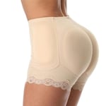 Kadın kaldırıcı bel eğitmen Shapewear külot 4 çıkarılabilir pedleri dantel vücut şekillendirici elastik bel şekillendirici külot kalça arttırıcı karın kontrolü daha büyük sahte