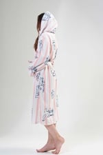 Kadın Kapüşonlu Polar Pink Sabahlık 203184-0221