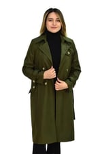 Kadın Kemerli Trençkot K3064 BGL-ST03286