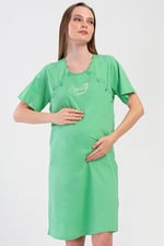 Kadın Kısa Kol Lohusa Yeşil Tunik C5T3N1O804 - Bedenler: XX-Large, XL