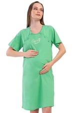 Kadın Kısa Kol Lohusa Yeşil Tunik C5T3N1O804 - Bedenler: XX-Large, XL
