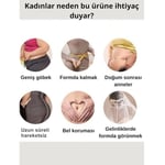 Kadın Lohusa Ten Rengi Korse Doğum Sonrası Korse Toparlayıcı Lohusa Göbek Korsesi (Siyah, 4XL)