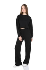 Kadın Modal Kumaş Crop Ikili Basic Takım