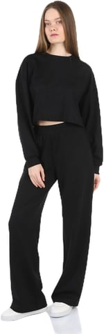 Kadın Modal Kumaş Crop Ikili Basic Takım