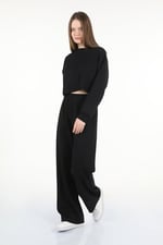 Kadın Modal Kumaş Crop Ikili Basic Takım