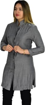 Kadın Nakışlı Hakim Yaka Tunik JNS-3004
