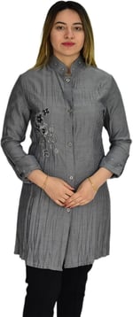 Kadın Nakışlı Hakim Yaka Tunik JNS-3004