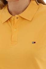 Kadın Pamuklu Likralı Polo Yaka Kısa Kollu Nakışlı Tişört