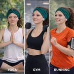 Kadın Saçları Esnek Bükümlü Saç Bantları, Düz Renk, Kaymaz Yoga, Egzersiz, Koşu, Fitness Yumuşak Pamuklu Kumaş, Kadınlar için Esnek Saç Bantları - Seçenekler: 1 Size, 1 Count (Pack of 1)