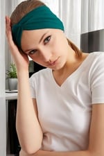 Kadın Saçları Esnek Bükümlü Saç Bantları, Düz Renk, Kaymaz Yoga, Egzersiz, Koşu, Fitness Yumuşak Pamuklu Kumaş, Kadınlar için Esnek Saç Bantları - Seçenekler: 1 Size, 1 Count (Pack of 1)
