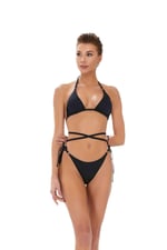 Kadın Siyah Üçgen Bikini C6T2N7O3