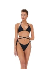 Kadın Siyah Üçgen Bikini C6T2N7O3
