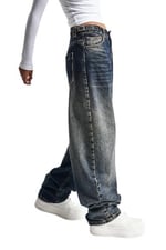Kadın T.Kot Rengi Süper Baggy Fit Kemer Detaylı Denim