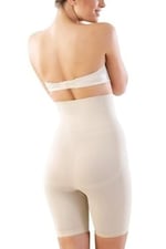 Kadın Ten Rengi Duble Yüksek Bel Soft Pantolon Altı Paçalı Korse, L, TYC00241849827-869SL00020788