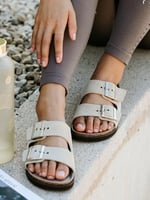 Kadın Terlik G104350 Genuins HAWAII Velour Sand