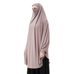Kadın Tesettür Medine İpeği Çarşaf Üstü Peçeli Sufle Hijab