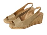 Kadın Toms Sandalet Fiore Toni Pons Wedge In Dyed Jute Platinum
