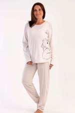 Kadın Uzun Kol Büyük Beden Pijama Takım