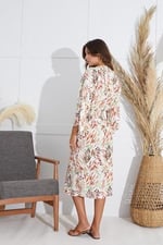 Kadın Uzun Kol Desenli Uzun Kimono C3T3N5O51