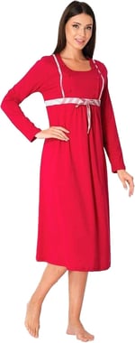 Kadın Vişne Hamile Lohusa Gecelik (Vişne / 2XL)