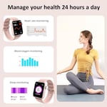 Kadınlar için Akıllı Saat - Aramaları ve AI Sesini Yap/Cevapla,Kalp Hızı SpO2 Uyku Monitörü ile 1.8 inç HD Fitness İzle,IP68 su geçirmez,100+ Spor Modları Etkinlik İzleyiciler,Android iPhone için Adım