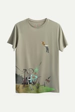 KAFT Unisex Regular Fit Tasarım T-Shirt Straighten