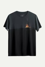 KAFT Unisex Regular Fit Tasarım T-Shirt Burning Tire