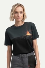 KAFT Unisex Regular Fit Tasarım T-Shirt Burning Tire