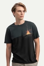 KAFT Unisex Regular Fit Tasarım T-Shirt Burning Tire