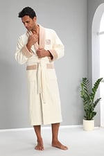 Kahve Bambo cotton Erkek Sabahlık