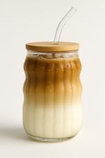 Kahve Bardağı Isıya Dayanıklı Ice Latte Cam Pipetli Bardak Kahve Kokteyl Cam Sunum Bardağı Meşrubat Kapaklı Bardak 400ml (tek, adet, 2)