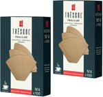 Kahve Filtresi 4 Numara (Büyük Boy) Naturel Kağıt 2X100 200'lü Paket