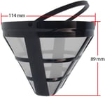 Kahve Makinesi Filtresi – Arçlik, Bko, Vstel, Snbo ile Uyumlu | Ağız Genişliği: 114mm, Dikey Uzunluk: 89mm Filtre Süzgeci