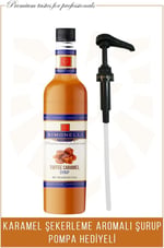 Kahve Ve Kokteyl Şurubu Toffee Karamel Aromalı 700 ml Pompa Hediyeli
