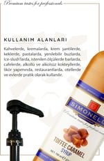 Kahve Ve Kokteyl Şurubu Toffee Karamel Aromalı 700 ml Pompa Hediyeli