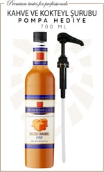 Kahve Ve Kokteyl Şurubu Tuzlu Karamel Aromalı 700 ml Pompa