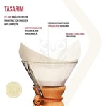 Kahveciniz OneMore Chemex Uyumlu Filtre Kahve Kağıdı 5-8 Cup 100 Adet