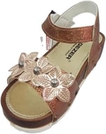Kahverengi 11238 Kız Çocuk Düz Sandalet-1