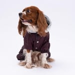 Kahverengi Kürklü Tulum Yağmurluk Küçük Irk Yağmurluk Köpek Kıyafeti Köpek Yağmurluğu L