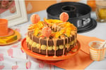 Kaiser Gourmet kelepçeli kek kalıbı, düz ve boru tabanlı, 26 cm, 2 tabanlı, yuvarlak pişirme kalıbı, sızdırmaz, yapışmaz kaplama, 230°C'ye kadar ısıya dayanıklı