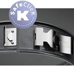 Kaiser La Forme Plus Springform mit Flachboden, Ø 24 cm, runde Backform, SafeClick-Verschluss, schnittfest, auslaufsicher, antihaftbeschichtet, grau