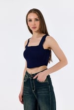KALIN ASKILI POLİAMİD BLUZ CROP