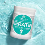 Kallos Kallos Kjmn krem saç maskesi, keratinli ve süt proteinli, kırılgan saçlar için, 1,07 kg…
