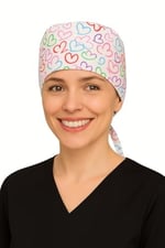 Kalpler Desenli Doktor Hemşire Aşçı Cerrahi Bone Hastane Bone Bandana M010